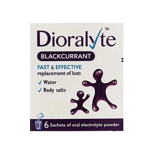 Dioralyte Sachets blackcurrant 6
